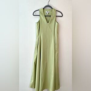 COS women’s pale lime green cotton swing dress. Size 2. NWT.